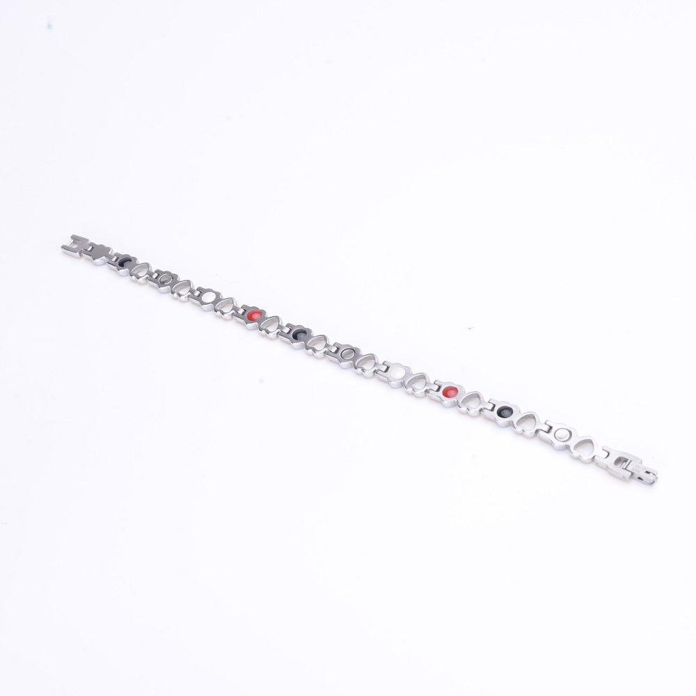 Stainless Steel Energy Bracelet 4-in-1. 9 Colors available. Model B041-Hearts