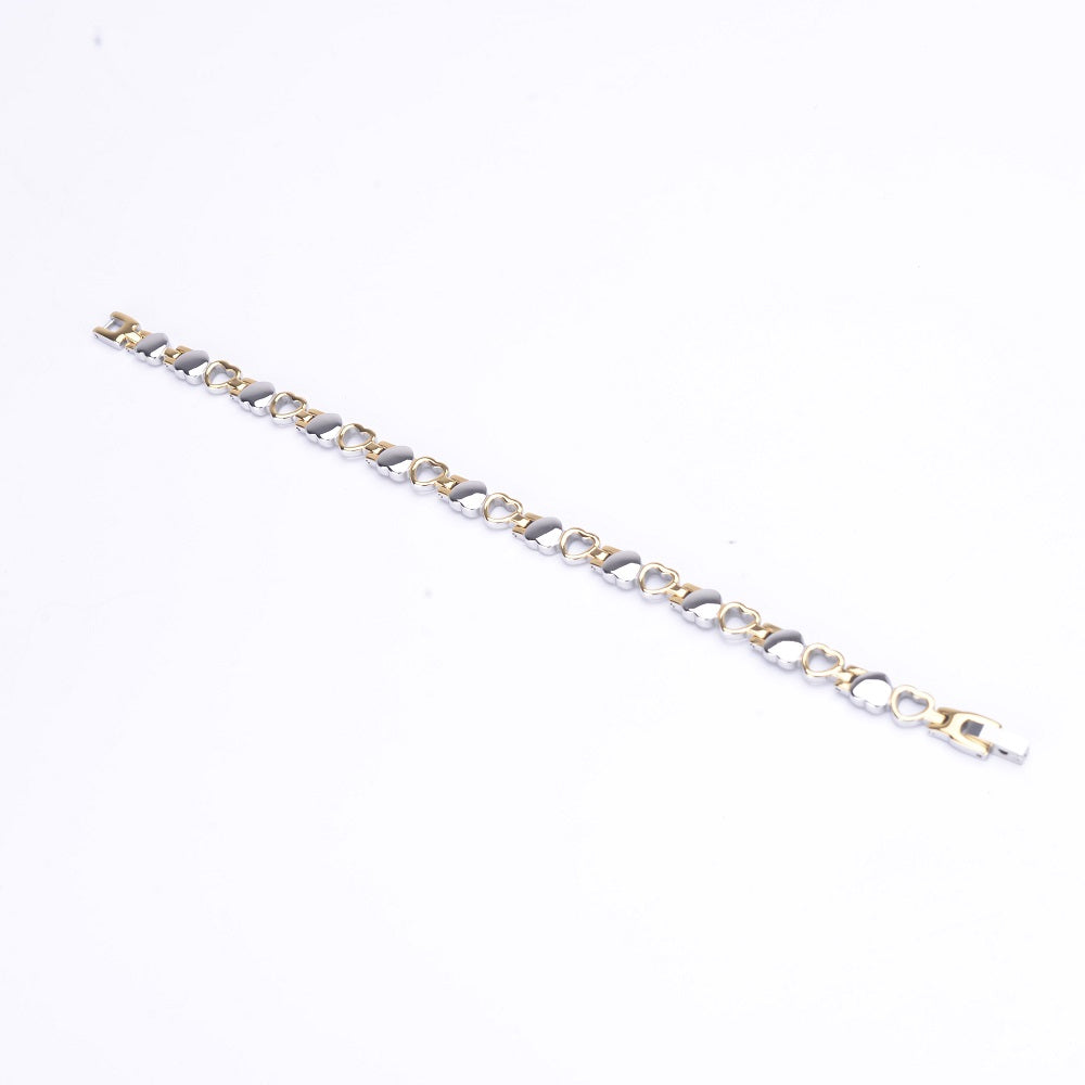 Stainless Steel Energy Bracelet 4-in-1. 9 Colors available. Model B041-Hearts