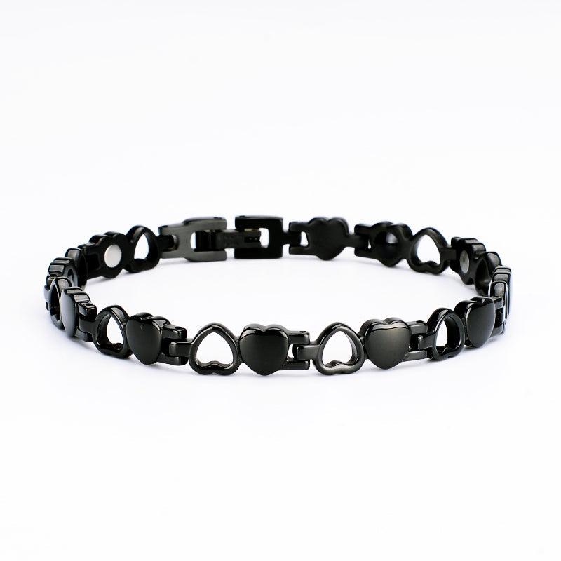 Stainless Steel Energy Bracelet 4-in-1. 9 Colors available. Model B041-Hearts