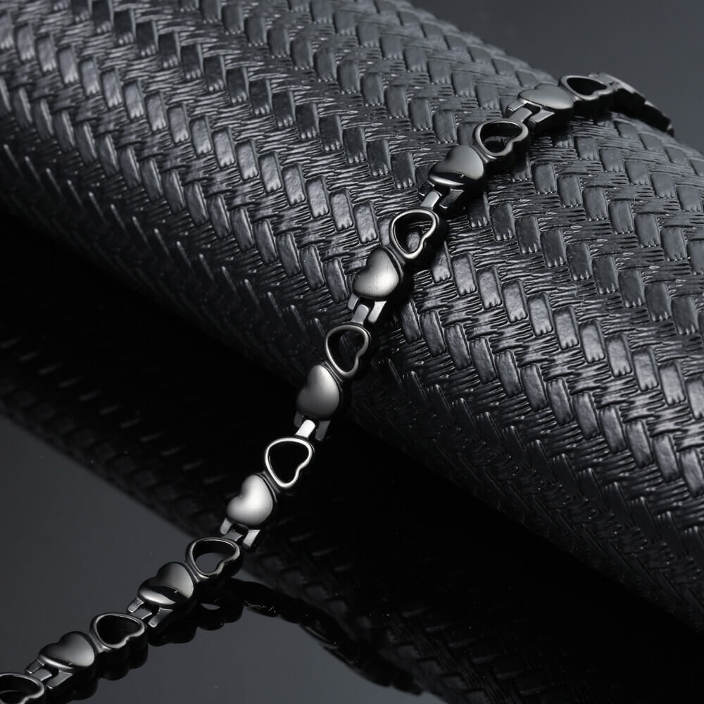 Stainless Steel Energy Bracelet 4-in-1. 9 Colors available. Model B041-Hearts