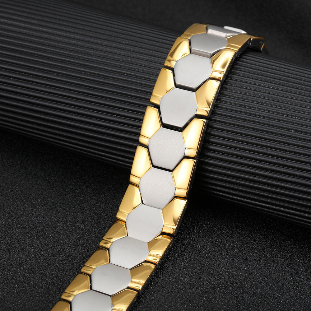 Stainless Steel Energy Bracelet 4-in-1. 2 Colors available. Model B265