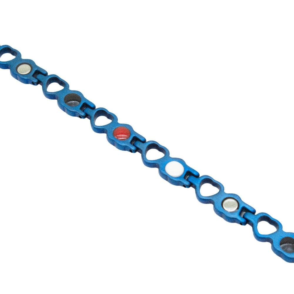 Stainless Steel Energy Bracelet 4-in-1. Blue Color. Model BR-S-149