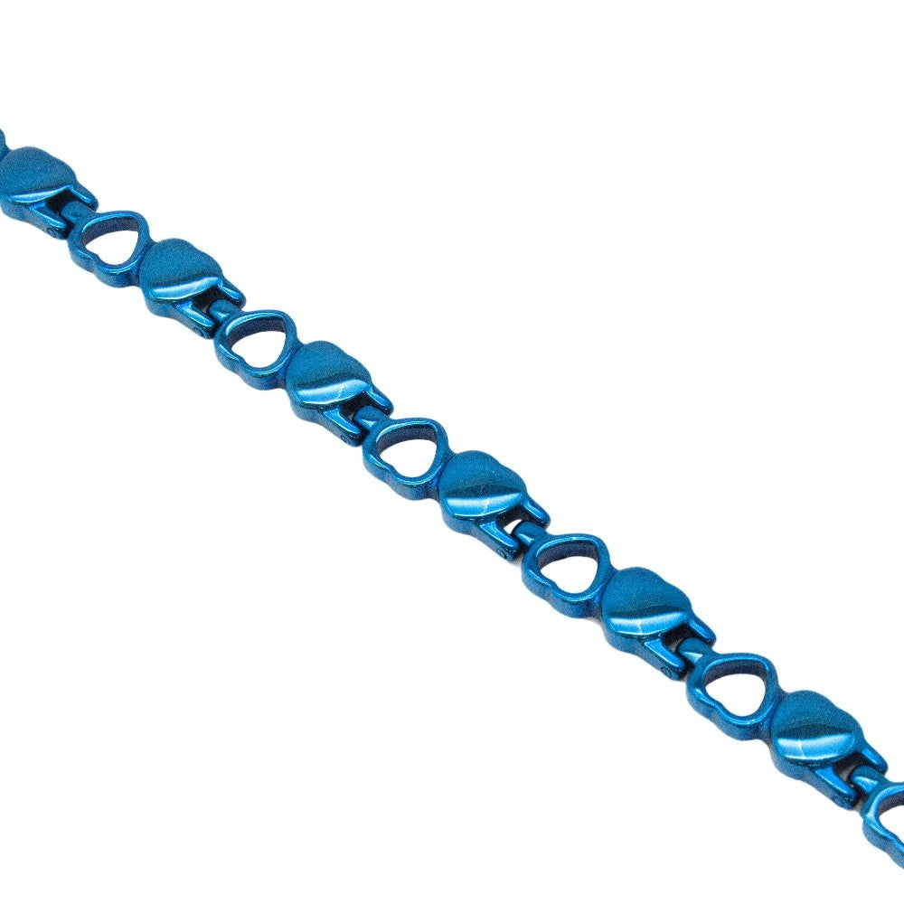 Stainless Steel Energy Bracelet 4-in-1. Blue Color. Model BR-S-149