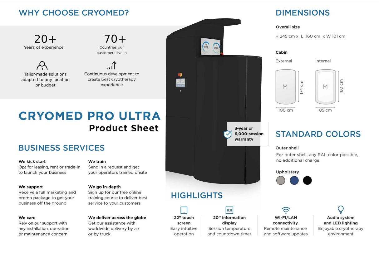 Cryomed Pro Ultra - The Ultimate Cryo Chamber for Sale
