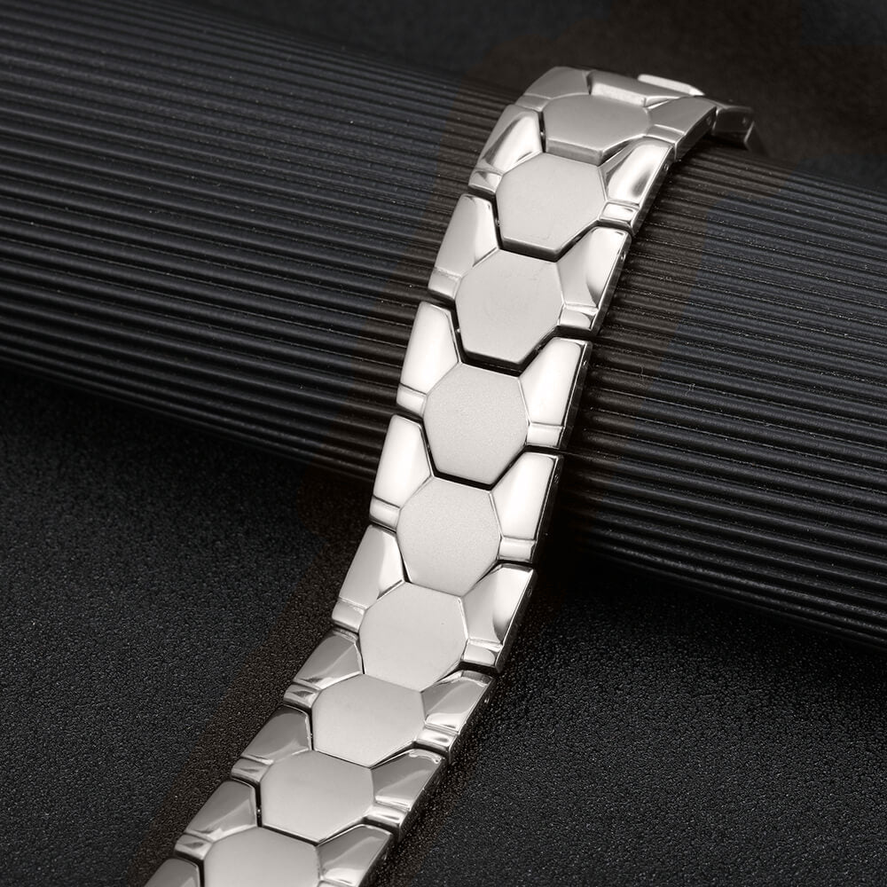 Stainless Steel Energy Bracelet 4-in-1. 2 Colors available. Model B265