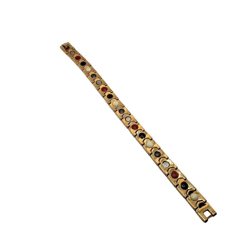 Tungsten Energy Bracelet 5-in-1. Rose Gold Color. Model BR-TNG-305M