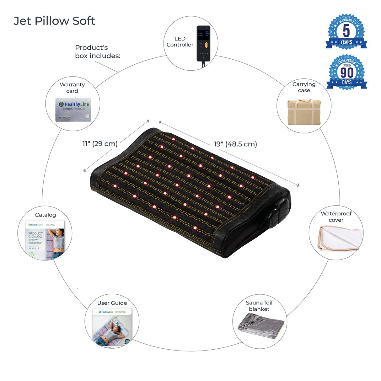 Jet Pillow | Photon - Heated Infrared PEMF Pillow